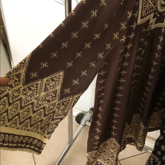 BOHO STYLE BROWN & CREAM DRESS - Picture 3 of 8